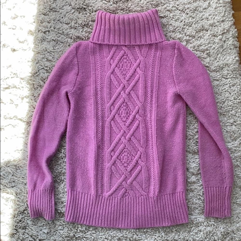 Jcrew cable knit turtle neck top